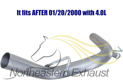 Northeastern Exhaust | Stainless Steel Exhaust Tail Pipe Compatible for Jeep Cherokee 1996-1999 2.5L | Jeep Cherokee 1996-2001 4.0L | Free Hanger and Clamp Included | Automotive Replacement Part