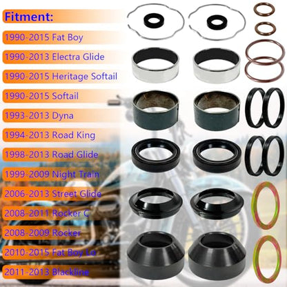 41mm Front Fork Leg Rebuild Kit for Dyna Electra Glide Road Softail
