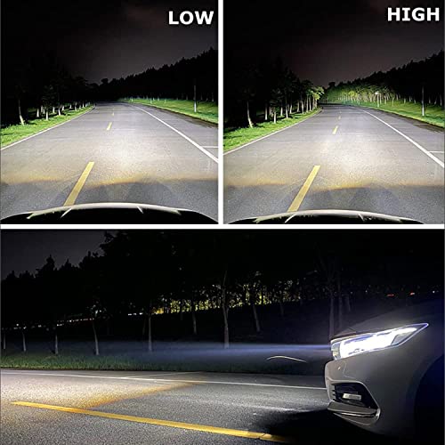 3.0 Inch LED Projector Lens, LED Projector Lens with High Low Beam - 110W/pair 6000K 20,000LM White Focus Beam Clear Cut Off Line fit Car Headlight Upgrade - color: Clear