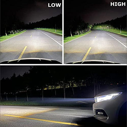 3.0 Inch LED Projector Lens, LED Projector Lens with High Low Beam - 110W/pair 6000K 20,000LM White Focus Beam Clear Cut Off Line fit Car Headlight Upgrade - color: Clear