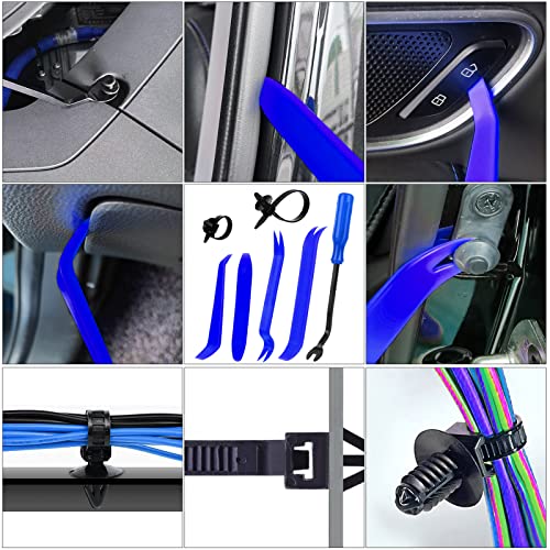 860Pcs Car Push Retainer Clips and Body Fastener Clips Kit - color: blue