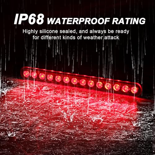 4PCS 10" Inch LED Trailer Tail Stop Turn Lights Bar Aluminum Housing 14-LED