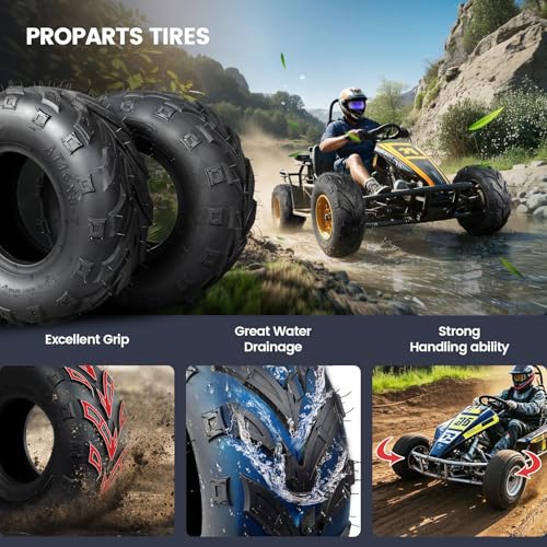 PROPARTS 16x8-7 ATV Tires 16x8x7 Go-Kart Mini Bike Tires 16x8.00-7 UTV Off-Road Tire, 4Ply Tubeless, Set of 2 - size: 16x8-7