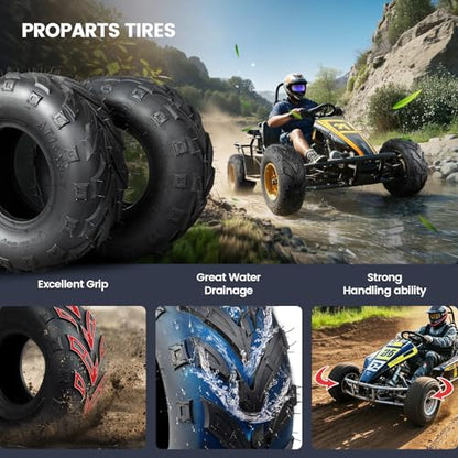 PROPARTS 16x8-7 ATV Tires 16x8x7 Go-Kart Mini Bike Tires 16x8.00-7 UTV Off-Road Tire, 4Ply Tubeless, Set of 2 - size: 16x8-7