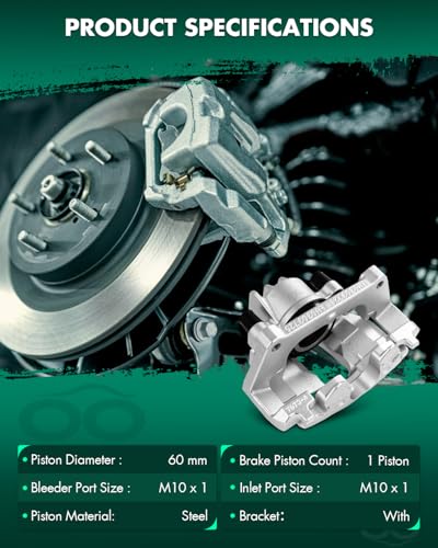 SCITOO - Front Right Disc Brake Caliper Assembly w/Bracket For Volvo - size: Front Passenger[19B2591A]