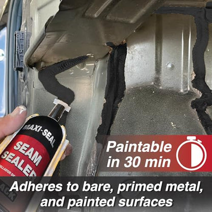 LAUCO Maxi-Seal Black Polyurethane Seam Sealer (2-Pack, 10.5oz Tube) | Durable & Flexible Auto Body Filler for OEM Seams | Brushable Joint Compound 87291 - style: 2 Pack