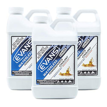 Evans Coolant EC72064 Powersport Waterless Engine Coolant, 64 fl. oz., 3 Pack - size: Pack of 3 (1/2 Gallon)