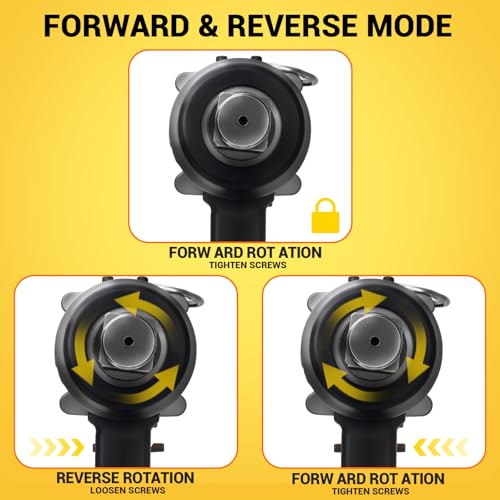 Cordless Impact Wrench 1" Compatible with DeWalt 20V Battery - color: Black 3000n 1in