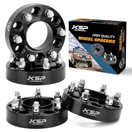 KSP 6x135 to 6x135 Wheel Spacers for F150, 1.5in 38mm Hubcentric 6 Lug Wheel Adapters for 2015-2026 F150 Expedition,Navigator with M14x1.5 Studs and 87.1mm Hub Bore, 4pcs Black - size: 1.5" 2015-2026 F150