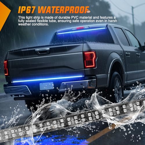 Nilight 60 Inch 360 LED Tailgate Strobe Light Strip Blue - color: 60" Tailgate Strobe Blue
