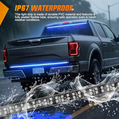 Nilight 60 Inch 360 LED Tailgate Strobe Light Strip Blue - color: 60" Tailgate Strobe Blue