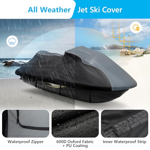 Jet Ski Cover for Yamaha VX Cruiser/VX Cruiser HO 2015-2020 Waterproof 600D - size: For Yamaha VX Cruiser/VX Cruiser HO 2015-2020
