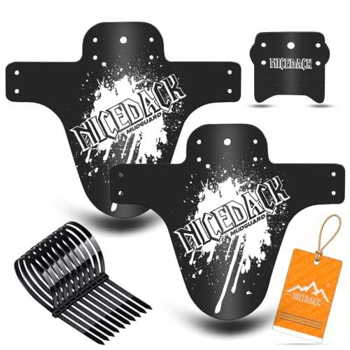 Mountain Bike Fenders, Fits 20-29 Inch MTB, 2-Piece Set - color: A-White