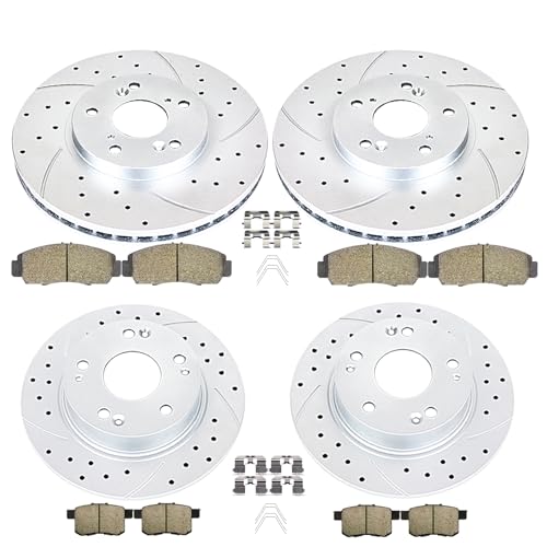 Acioparts Front (11.81") and Rear (11.1") Brake Kit for 2009-2010 TSX - size: ABK00701