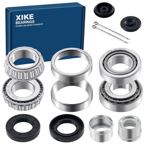 XiKe 30205 Trailer Bearings Wheel Hub Kit, 2 Sets, Fits for 25mm Axles - size: 30205 + Seal ID 1.18, style: Pack 2 Set