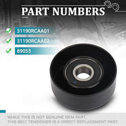 IRONTEK 31190RCAA01 Belt Tensioner Idler Pulley fit for Ford (1997-2001 E-150 Econoline/ 1997-2001 E-250 Econoline/ 2003 E-350 Club Wagon/ 1997-2001 for F-150)) #89053 - size: 89053