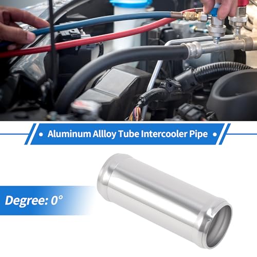 1.5" OD 0° 6063 Aluminum Alloy Tube Intercooler Pipe Polishing Air Intake Connection Hose Bilateral with Hump 4" Length 0.06" Thickness Silver Tone - size: 1.5"OD 4"Length