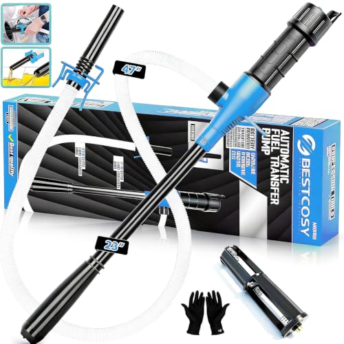 Portable Cordless Fuel Transfer Pump Battery Powered with Gloves - color: 1 Pack of Light Blue