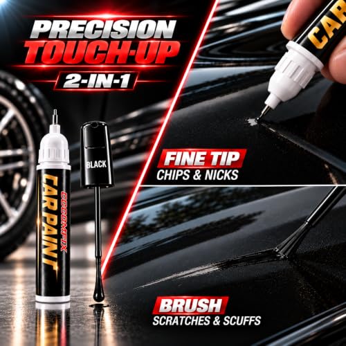 Black Touch Up Paint for Cars, Car Scratch Repair Pen for Chips & Scrapes - color: Black