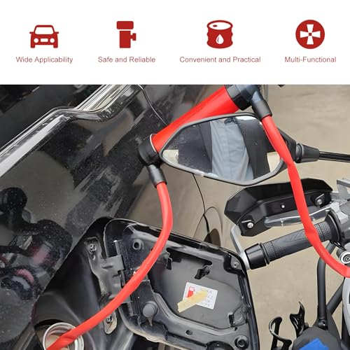 Car Siphon Fluid Transfer Pump, Multi-Purpose Inflation Pumps Liquids Transfer Tool Kit, Portable Fluid Extractor Hand Pump Kit for Gasoline Water Oil, Car Accessories