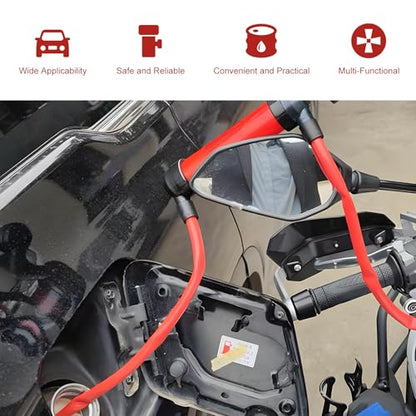 Car Siphon Fluid Transfer Pump, Multi-Purpose Inflation Pumps Liquids Transfer Tool Kit, Portable Fluid Extractor Hand Pump Kit for Gasoline Water Oil, Car Accessories