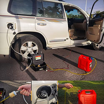 12V Fuel Transfer Pump 30GPH Electric Gasoline Transfer Pump Set - color: 30Gal/hr