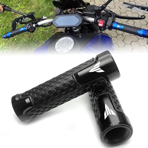 2026 Motorcycle Grips Hand Grips 7/8" Handlebar Grips Compatible with MT03 MT-03 2025 MT07 MT 07 MT09 SP MT 09 MT10 SP XSR 900 700 - color: Black
