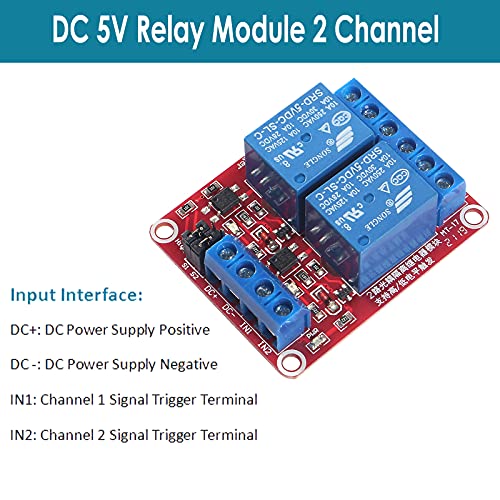 4pcs DC 5V Relay Module 2 Channel Relay Board with Optocoupler Support High or Low Level Trigger - size: 2 Channel - 5V