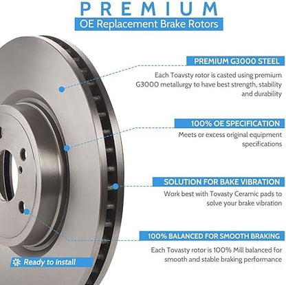 Brake Kit Replacement for Front Disc Rotors Brake Pads for Chevy Silverado Suburban 1500 GMC Yukon Sierra Cadillac Escalade ESV EXT XTS - color: D1363-55097R