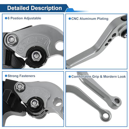 Short Brake Clutch Levers for Triumph Tiger 800 XC/XCX 2015-2018 - color: Titanium Tone