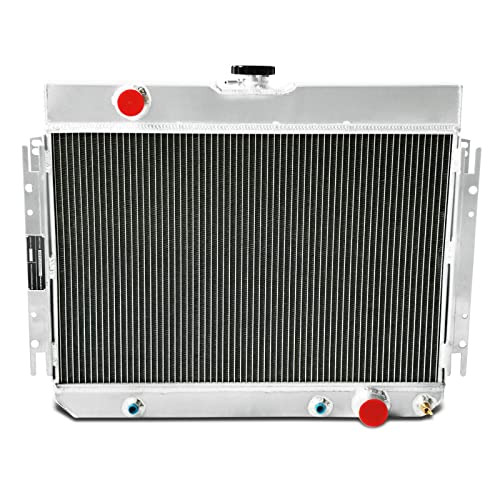 4 Row Aluminum Radiator Shroud Fan Relay for 1963-1968 Chevy Impala Bel Air Chevelle Caprice Radiators - size: 4 Row Radiator/w Cap+Shroud Fan+Relay Kit