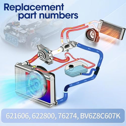 Engine Cooling Radiator Fan Assembly with Brushless Motor - size: 621606, BV6Z8C607K