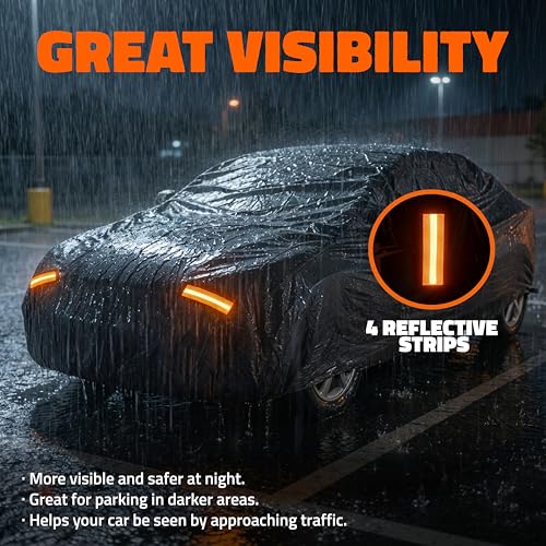Mockins 190"x75"x47" Midsize Sedan Car Cover Waterproof All Weather Fit - size: Sedan - Medium - 190" x 75" x 47"