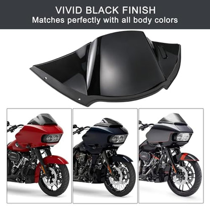 Vivid Black Fairing Air Duct, Air Duct Baffle and Actuator Assembly Kit Compatible with Harley Davidson Road Glide 2015-2023
