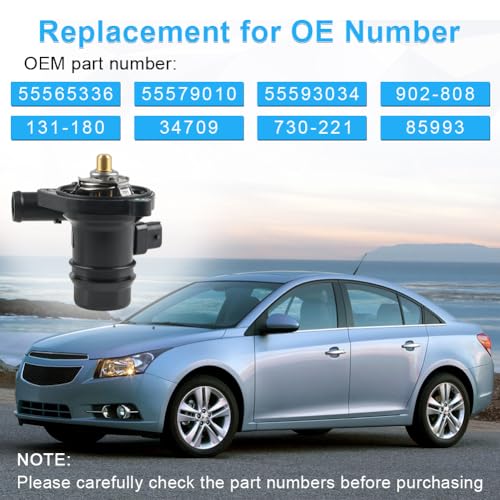 WMPHE 55565336 Engine Coolant Thermostat Housing Assembly Compatible with 2011-2016 Chevy Cruze Limited 1.4L Replace OEM 55565336 55579010 902-808 - size: 55565336