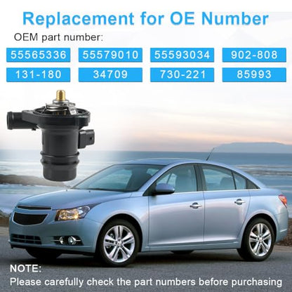 WMPHE 55565336 Engine Coolant Thermostat Housing Assembly Compatible with 2011-2016 Chevy Cruze Limited 1.4L Replace OEM 55565336 55579010 902-808 - size: 55565336