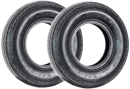 eCustomrim 2-Pack 4.80-8 480-8 8 Inch 6-Ply Bias Trailer Tire Load Range C