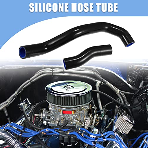 X AUTOHAUX 2 Pcs Black 1 1/4" ID Silicone Radiator Coolant Hose Pipe Tubing for Toyota for LEXUS IS300 ALTEZZA JCE10 2JZGE 1998-2005