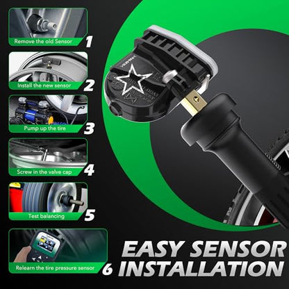 CDWTPS TPMS Sensor, Pre-Programmed Tire Pressure Monitoring Sensor - size: 13598771 one sensor