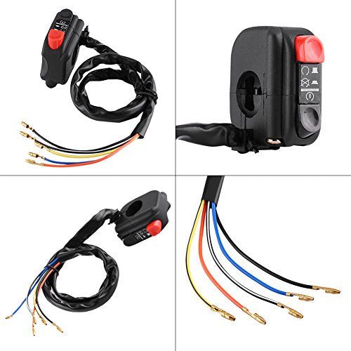7/8'' Universal Motorcycle Engine Stop Start Kill Switch,Motorbike Waterproof On Off Start Kill Switch for ATV,Dirt Pit Bike,Scooter,Quad