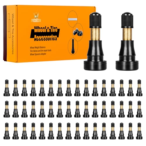 50Pcs TR600HP Snap-in Tubeless Valve Stems, Fits 0.453" Rim Holes - size: TR600HP