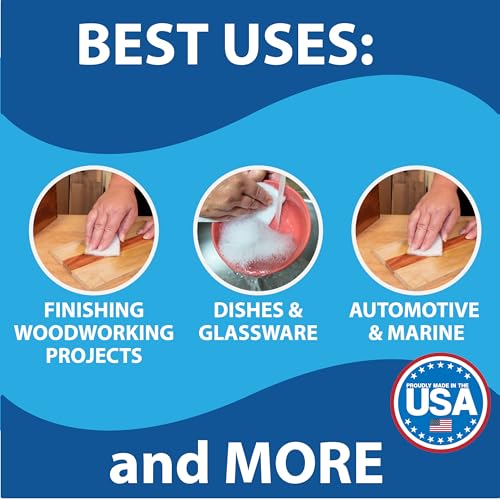 10 Pack of 6 X 9 White Non Scratch Non-Woven Pads for Buffing Cleaning - color: White, size: 6" x 9"