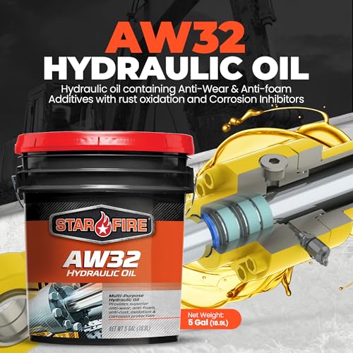 STARFIRE AW32 Anti-Wear Hydraulic Oil for Industrial/Mobile Equipment 5-Gal - size: 5 Gallon