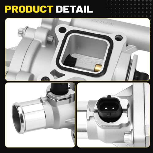 Upgrade Aluminium Thermostat Housing Assembly Compatible with Chevrolet Cruze 2011-2016 Cruze Limited 2016 Sonic 2012-2018 Trax 2013-2020 - Replaces 15-81816 902-033 25192228 55564890 - color: 902-033