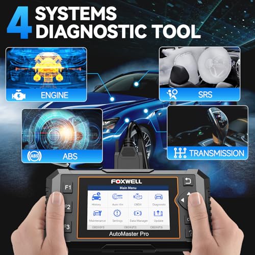 Upgrade of NT604, 2026 FOXWELL NT614 Elite OBD2 Scanner with 5 Resets (ABS Bleeding, EPB, Oil, SAS, Throttle), 4 Systems Code Reader, WiFi Update, AutoVIN, Live Data Car Scanner for DIY Mechanics