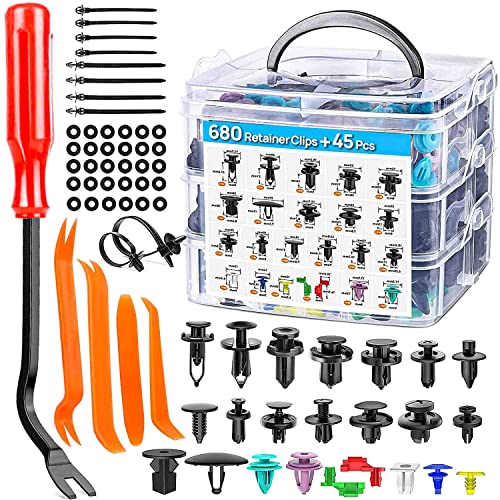 725Pcs Car Push Retainer Clips Auto Fasteners Assortment