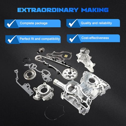 Timing Chain Kit w/Oil Pump Water Pump 2.4L Fit for 4Runner Pickup Celica - color: For 4Runner Pickup 85-95, Celica 85 2.4L L4