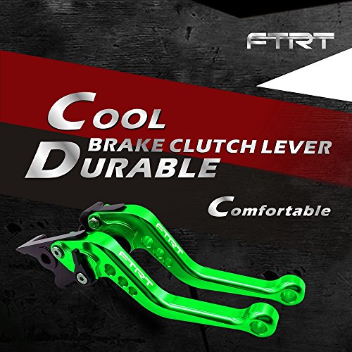 Brake Clutch Lever Compatible with Ninja 250R 2008-2012/ EX300 Ninja 300 13-18/ EX400 Ninja 400 18-23/ Z125 PRO 17-20/ KLE300 Versys-X 300 17-20/ KLX125 D-TRACKER125 10-16/ KLX150S /KLX250: Green - color: Green, size: Ninja 250R/EX300 400/Z125/KLE300/KLX1