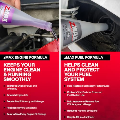 zMAX 58-011 - Engine & Fuel Formula Kit - Easy to Use - Reduces Carbon Build-Up & Lubricates Metal Extending Life of Car or Truck - Runs Efficiently, Improving Gas or Diesel Mileage - 12 oz - 2 Pack - size: Engine & Fuel - 2 Pack