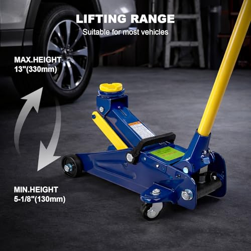 PONO Low Profile Floor Jack 2 Ton, 5.1"-13" Lift Heavy Duty Car Jack
